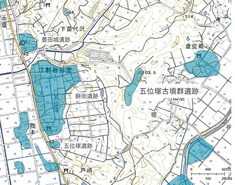 第1図　五位塚古墳群遺跡
